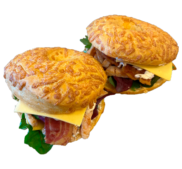Bagel m. kylling/bacon